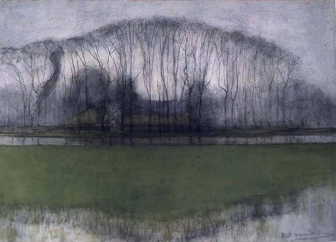 1905-1906-line-of-trees-in-marshy-landscape-near-duivendrecht-mondriaan_-_bomenrij_in_drassig_landschap_bij_duivendrecht